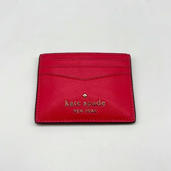 Kate Spade - Staci Small Slim Cardholder Dark Watermelon Color Onesize - Picture 1 of 10